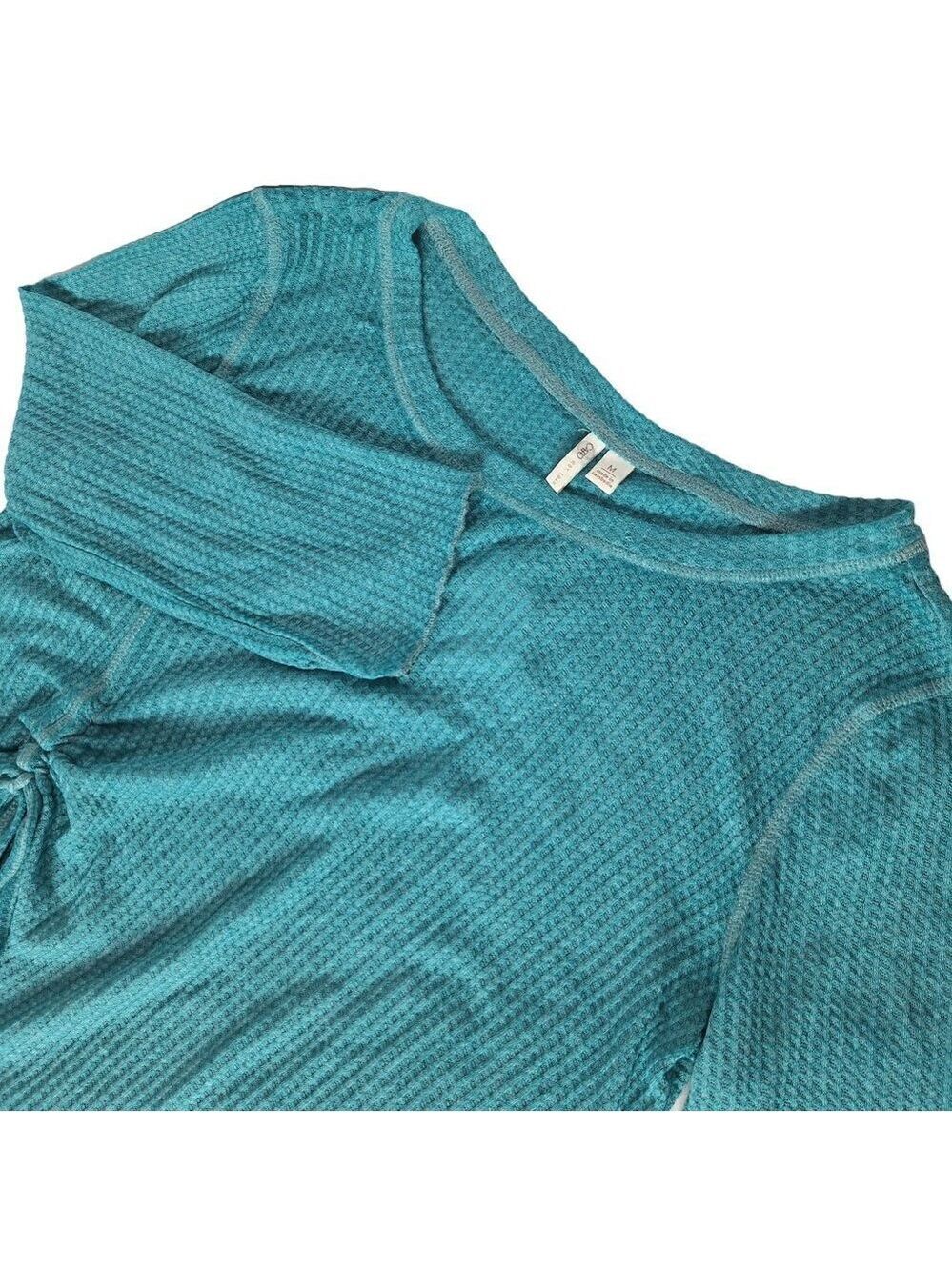 Cato Sedona Knit Blouse Top Women's Medium Teal